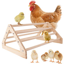 Chicken Perch Natural Wood Roosting Bar for Small Poultry Coop Indoor Outdoor with Mounting Hole