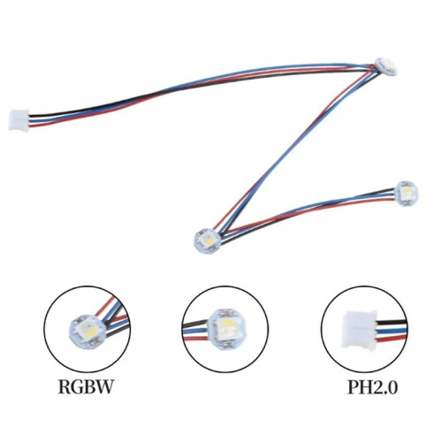 2X LED Completamente Assemblato per Voron 2.4 Stealthburner con 3  Pulsanti RGBW LED U4LD 1