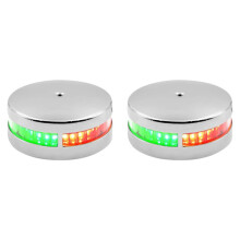 2X Luci di Navigazione Un LED Bicolore per Luce di Prua per Barche Luci di Navigazione Un LED Rosse E Verdi Nel Acciaio Inossidabile per Yacht Pontoni