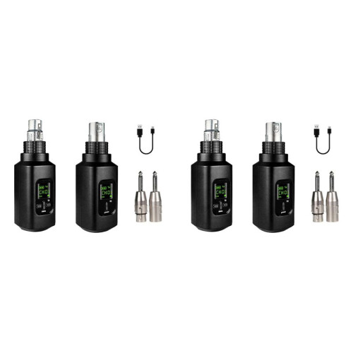2X Guitar Wireless Microphone System XLR Transmitter and Receiver for Dynamic Wired Microphone