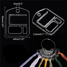 60pcs Acrylic Embroidery Floss Drop, Clear Embroidery Thread Organizers Slim Floss Bobbins -Stitch Thread Bobbins
