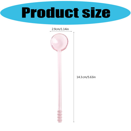 6pcs Easy Cleaning Tool Multicolor Glass Spoons Perfect for 2