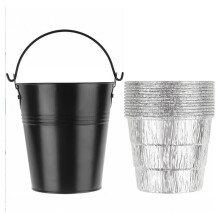 Grease Bucket with 12 Aluminum Liners for Traeger Pellet Grill Mess HeatResistant Collection