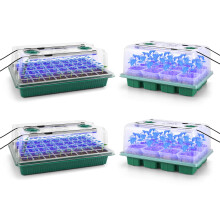 Seed Starter Kit with 80 and 24 Cell Trays, Large Cups for Root Growth, Indoor or Greenhouse Use