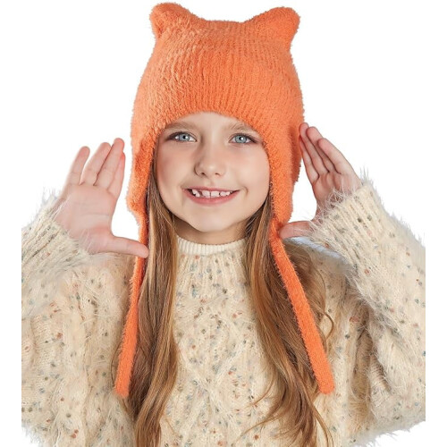Παιδικό καπέλο Beanie για τον χειμώνα με αυτιά γάτας, χαριτωμένα αυτιά γάτας, νήπια