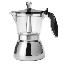 Clear Glass Coffee Maker with Heat-Resistant Handle for Home, Office, and Dorm Use