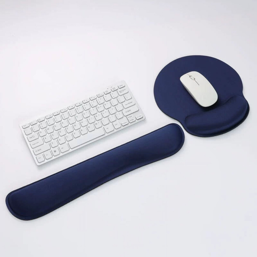 Ergonomic Mouse Pad With Wrist Rest, Memory Foam Keyboard Wrist Rest Set Â Compatible With All Keyboards & Mice 9365509580028