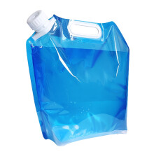 Mochila de hidratação dobrável para camping e trilhas ao ar livre, 5L/10L, com reservatório para água.