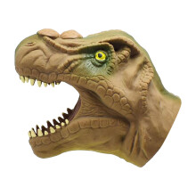 Burattino a mano per bambini a forma di dinosauro, con testa in morbida gomma e bocca mobile – Ideale come regalo per la prima infanzia e per le
