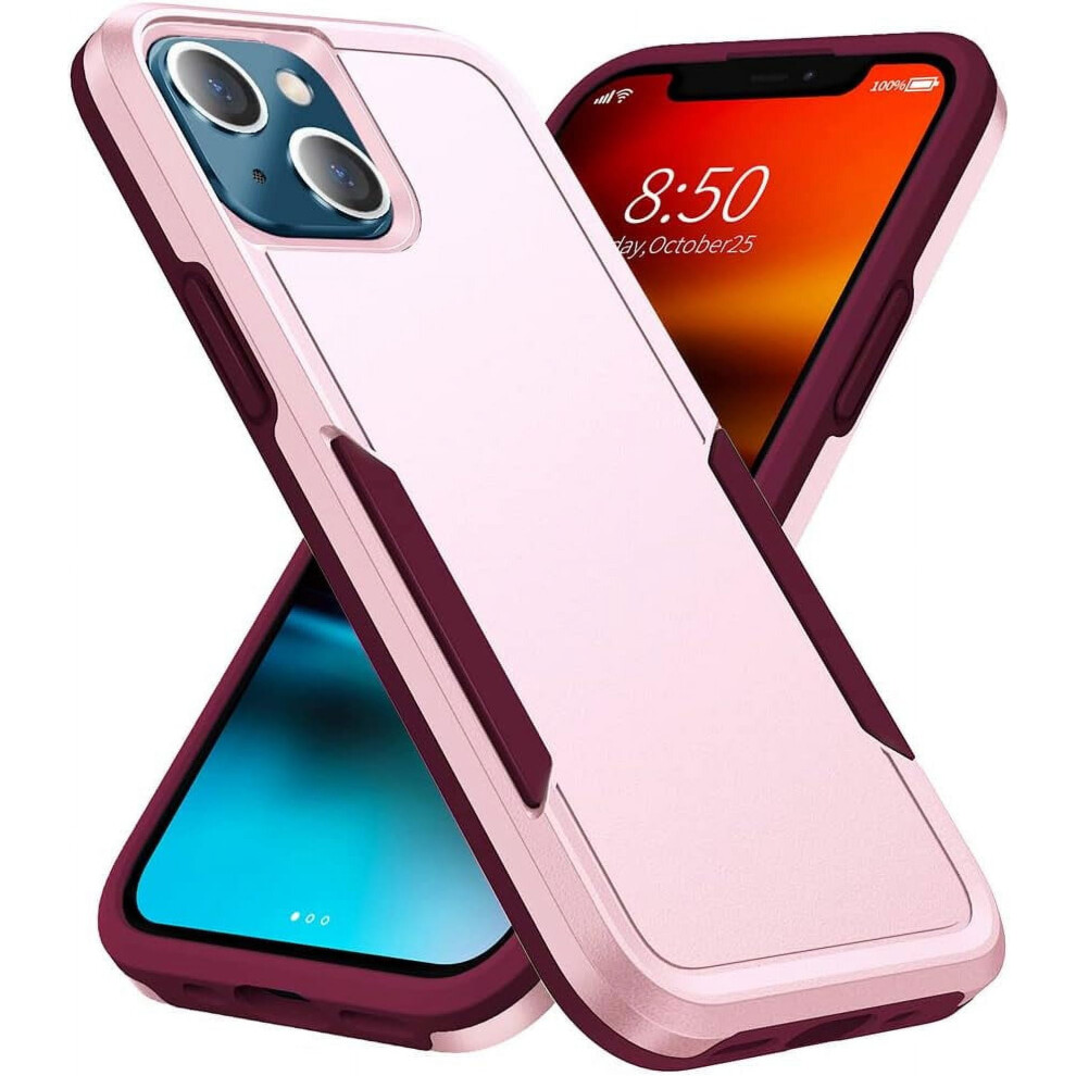 Heavy Duty Shockproof Iphone 15 Case Â Dustproof, Anti-Scratch, Dropproof, Compatible With Iphone 15, Pink 9365509580752