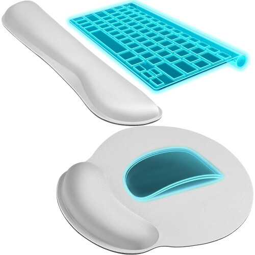 Εργονομικό Mouse Pad με στήριγμα καρπού και σετ στήριγματος καρπού πληκτρολογίου από