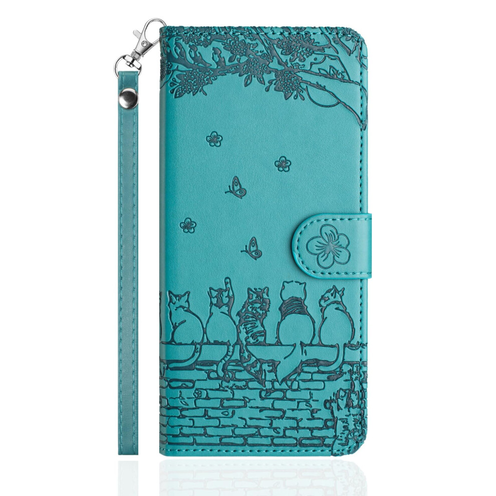Wallet Case Pu Leather Magnetic Flip Cover With Card Holder And Stand 6.1 Inch For Iphone 14 Pro Blue 9330225013044