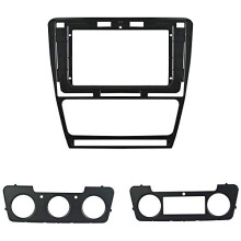 10.1 inch Car Radio Fascia Panel for Skoda Octavia 2007‑2014 Black Stereo Frame with Seamless Dashboard Fit