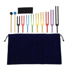 Stimmgabel-Set, 9-Teiliges Stimmgabel-Set in Verschiedenen Farben Zur Chakra-Heilung, Klangtherapie, Halten Sie Körper, Geist und Seele in Perfekter