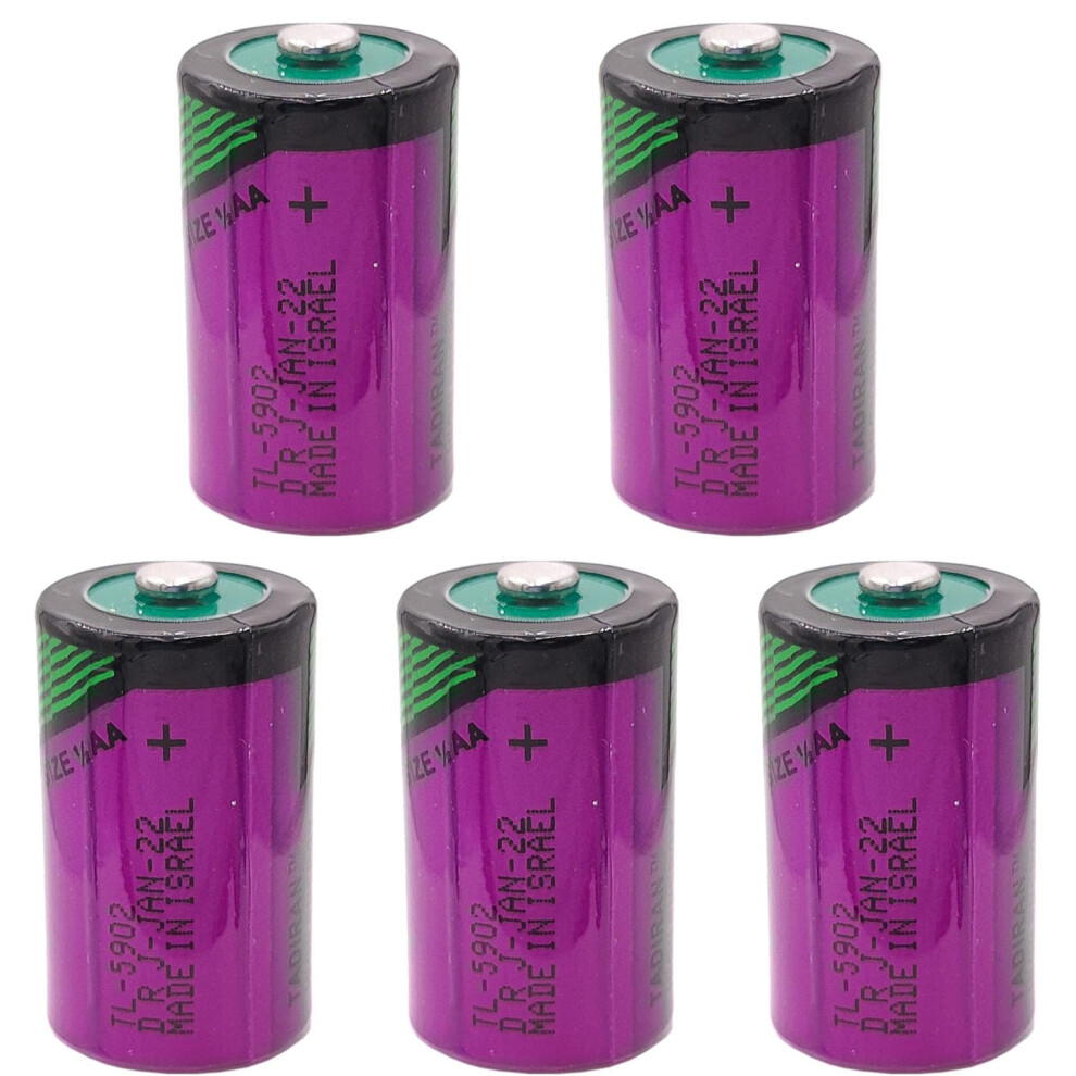 (5Pack) Tl5902 3.6V Lithium Battery 1200Mah 1/2Aa Nonrechargeable Long Life Power For Cmos And Rtc Backup 9330225013150