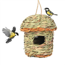 Handwoven Hummingbird House for Outdoor Hanging, Safe Roosting Pocket for Small Birds Garden Patio
