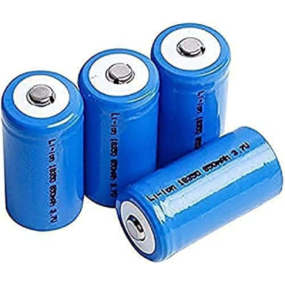 Rechargeable 18350 Lithium 3.7V 850Mah Button Battery, Capacity For Flashlight And Electronics, 4 Pack 9073542721284