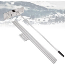 Roof Snow Removal Tool with Adjustable Telescoping Aluminum Handle for Fast Roof and Gutter Clearing