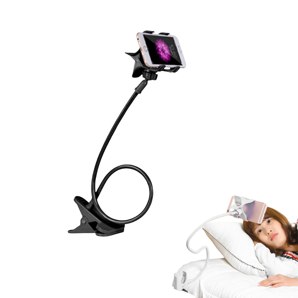 Gooseneck Phone Holder For Bed With 360 Adjustable Viewing, Flexible Long Arm And Secure NonâSlip Grip (Black) Black 9330225013471