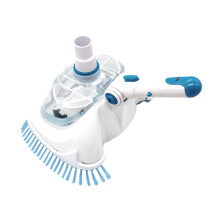 Pool Vacuum Head with Transparent Cover, Smooth Bottom Swimming Pool Cleaner for Floor and Walls