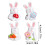Easter Bunny Refrigerator Magnets 3D Resin 8-Pack 3
