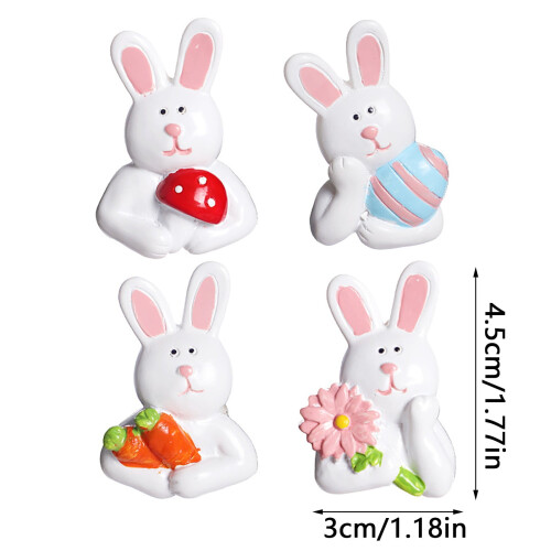Easter Bunny Refrigerator Magnets 3D Resin 8-Pack 2