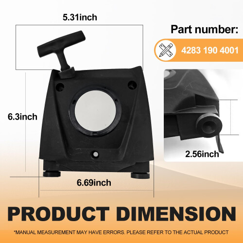 Recoil Pull Starter 42831904001 Direct Fit Replacement with Smooth Start for Stihl BR800 BR800X 1