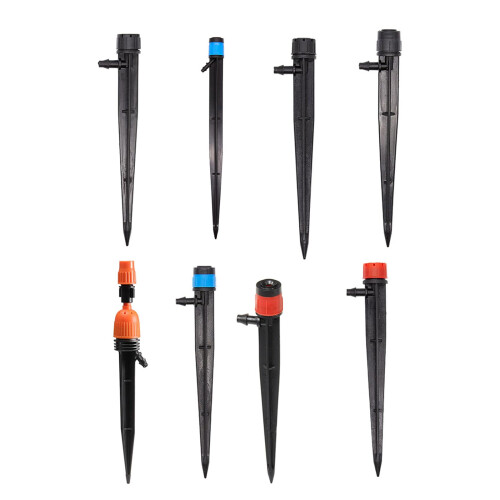 100pcs Drip Irrigation Emitters Adjustable 360 Flow Control EightHole Arrow Stakes Garden 2