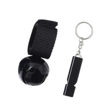 Luide berenbellen met noodfluitset voor outdoor-kamperen-Zwart