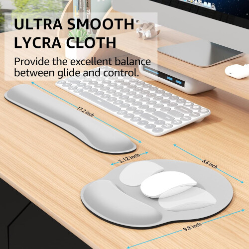Εργονομικό Mouse Pad με στήριγμα καρπού και σετ στήριγματος καρπού πληκτρολογίου από 1