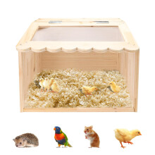 Large Wooden Chicken Brooder Box with , 15.7'x11.8', Space Saving for Chicks and Small Pets