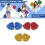 Handheld Cheerleader Pompoms with Mini Handle for-white red 3