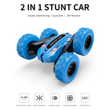JJRC2.4G Remote Control Stunt Car Boys Toy Q95 4WD RC Racing Car 2In1Tracked Wheels 360Degrees Roll Double Sided Stunt B