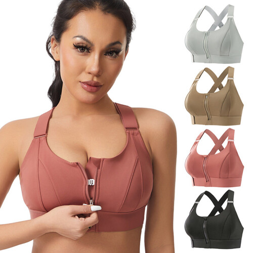 Breathable Sports Bra Top Comfortable Adjustable Fit-Silver L 2