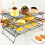 Baking Tools Three-Layer Folding Cake Cooling Rack Bread Drying Rack Biscuit Rack Iron Non-Stick Kitchen Storage Rack 3