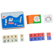 Gioco di Ortografia 'Alfabeto per Bambini Battaglia di Carte In Inglese per Bambini Blocchi di Costruzione Rotanti Accessori