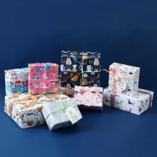 Verpackung Geschenkpapier BläTter, Haustier Muster Geburtstag Party Verpackung Geschenkpapier 9 StüCk, Verpackung Geschenkpapier für Kinder