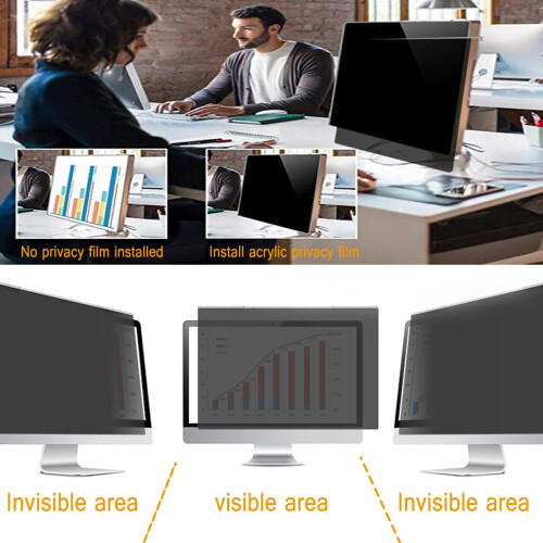 Monitor Privacy Screen 32 Inch Anti Blue Light Removable Acrylic Shield for Computer Display Privacy Protection 1
