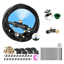 Outdoor Misting Cooling System 8m Kit with 10 Nozzles for Patio and Garden Easy Installation