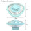 Plastic Water Resistant LED Water Show Light With 4 Light picks 4