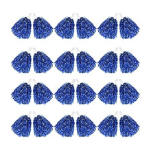 Plastic Handheld Cheerleader Pompoms with Mini Handle for-Blue