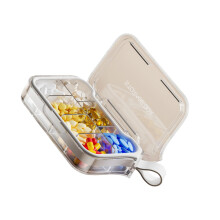 Portable 7 Day Pills Organizers Sealed-7 Translucent white