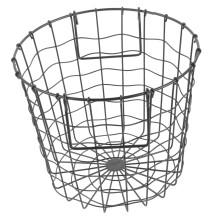 Wrought Iron Firewood Log Holder Basket with Woven Sides for Indoor and Outdoor Fireplace Use
