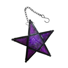 Sturdy Iron Hanging Candle Holders Star Shape Unique-Purple