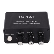 Audio Tone Control NE5532 Passive EQ Preamp 3.5mm Input Output 12V Plug and Play Low Noise