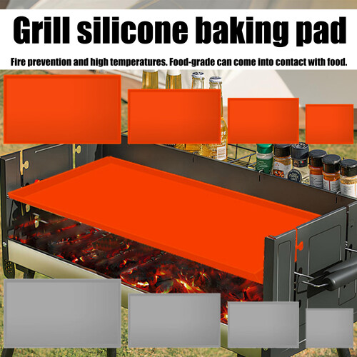Universal Silicone Griddle Mat Grill Pad for-22 inches oranges 2