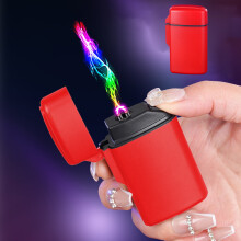 USB genopladelig vindtæt plasmalighter, kompatibel med camping/vandreture/udendørs/nødsituationer