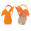 Rabbit-shaped Easter basket with handle, colorful snack bags 4