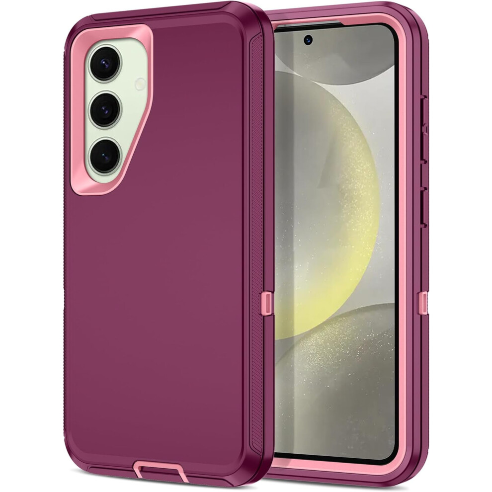 Samsung Galaxy S24 Heavy Duty Case, Triple Layer Shockproof Dropproof Dustproof Anti-Scratch Cover Â Compatible With Samsung Galaxy S24 Purple 9365509583814
