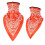 Scarf2pc Unisex Rave Bandana Λαιμόκοψη Γκέτα Σωλήνας για Γυναικεία Ανδρικά Κασκόλ Πορτοκαλί 1